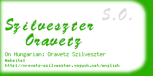 szilveszter oravetz business card